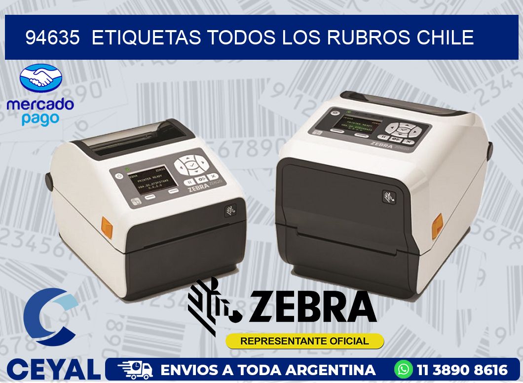 94635  ETIQUETAS TODOS LOS RUBROS CHILE