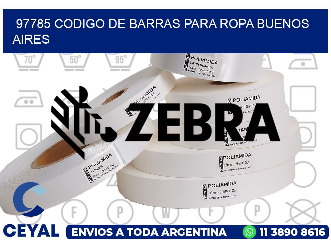 97785 CODIGO DE BARRAS PARA ROPA BUENOS AIRES