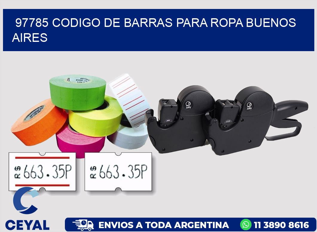 97785 CODIGO DE BARRAS PARA ROPA BUENOS AIRES