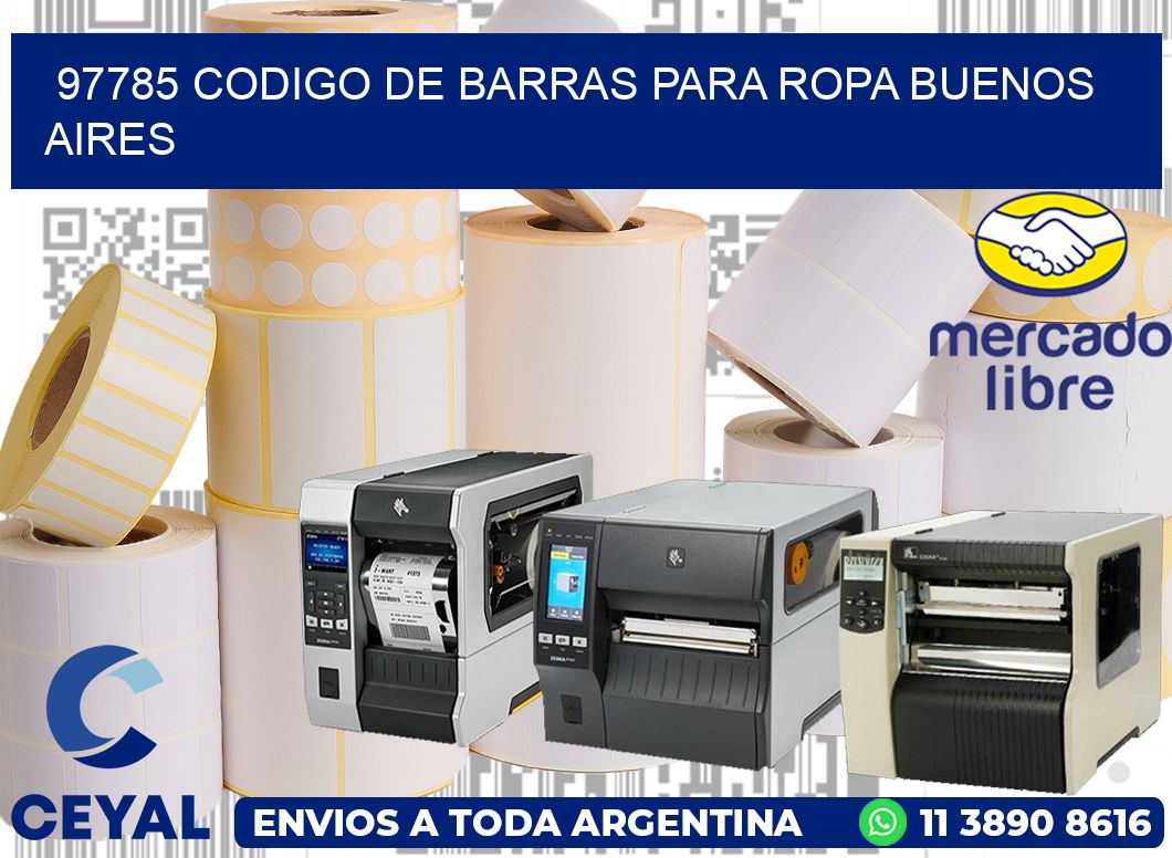 97785 CODIGO DE BARRAS PARA ROPA BUENOS AIRES