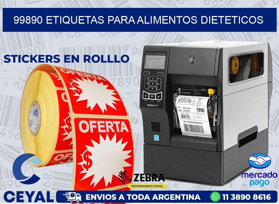 99890 ETIQUETAS PARA ALIMENTOS DIETETICOS