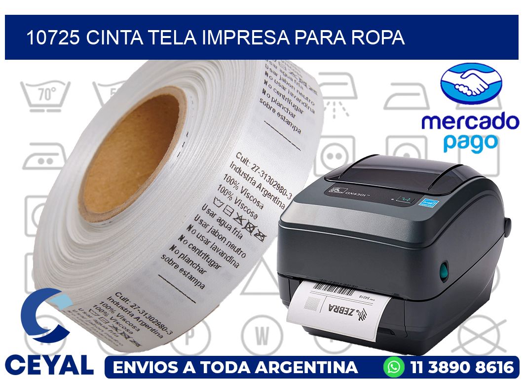 10725 CINTA TELA IMPRESA PARA ROPA