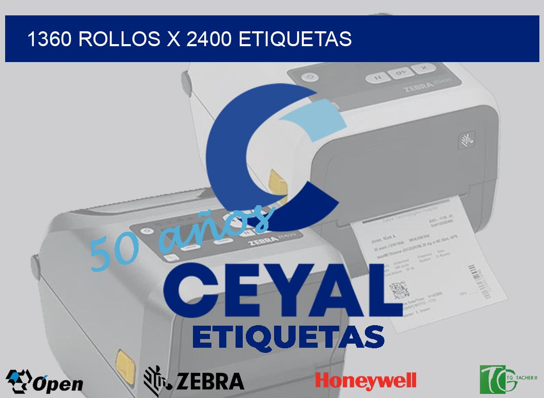 1360 Rollos x 2400 etiquetas