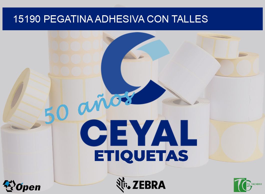 15190 PEGATINA ADHESIVA CON TALLES