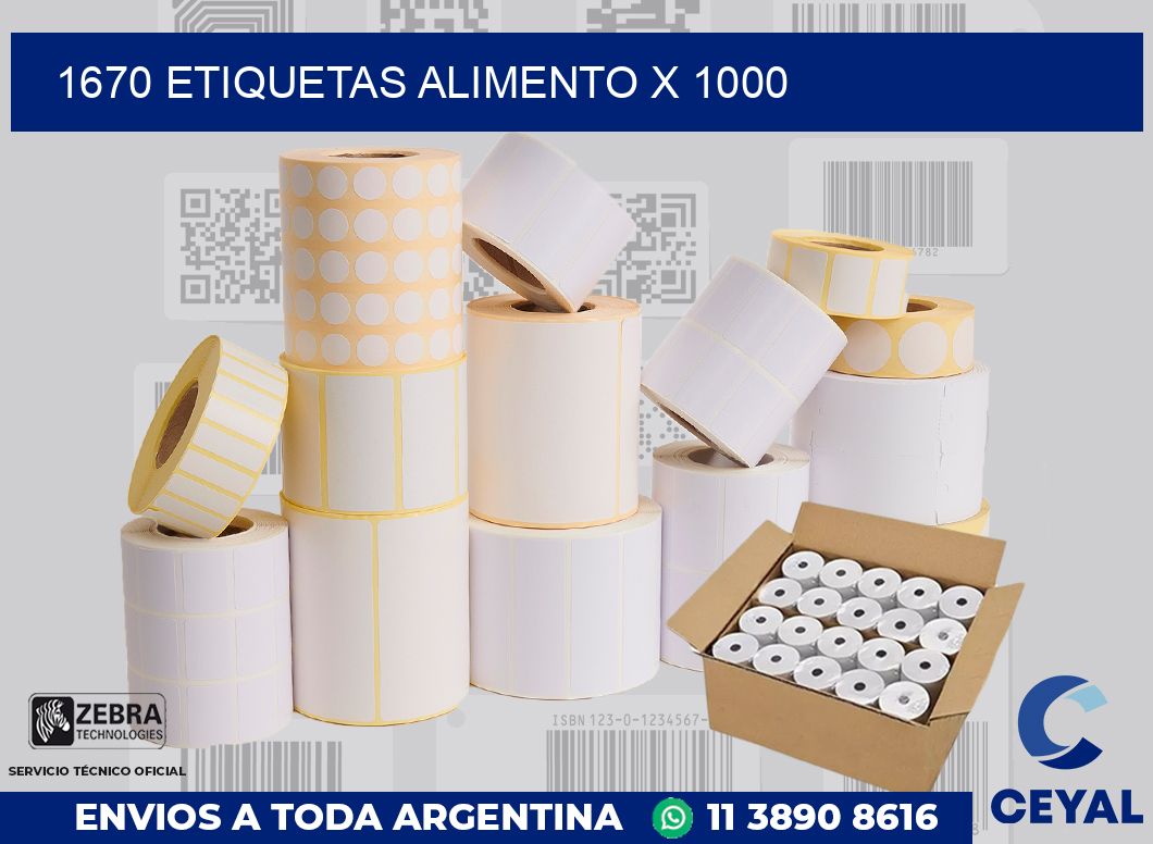 1670 etiquetas alimento x 1000