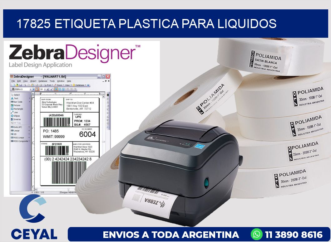 17825 ETIQUETA PLASTICA PARA LIQUIDOS