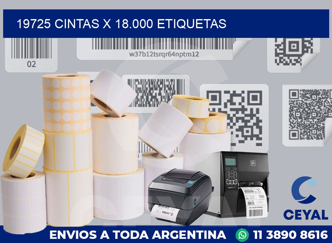 19725 cintas x 18.000 etiquetas