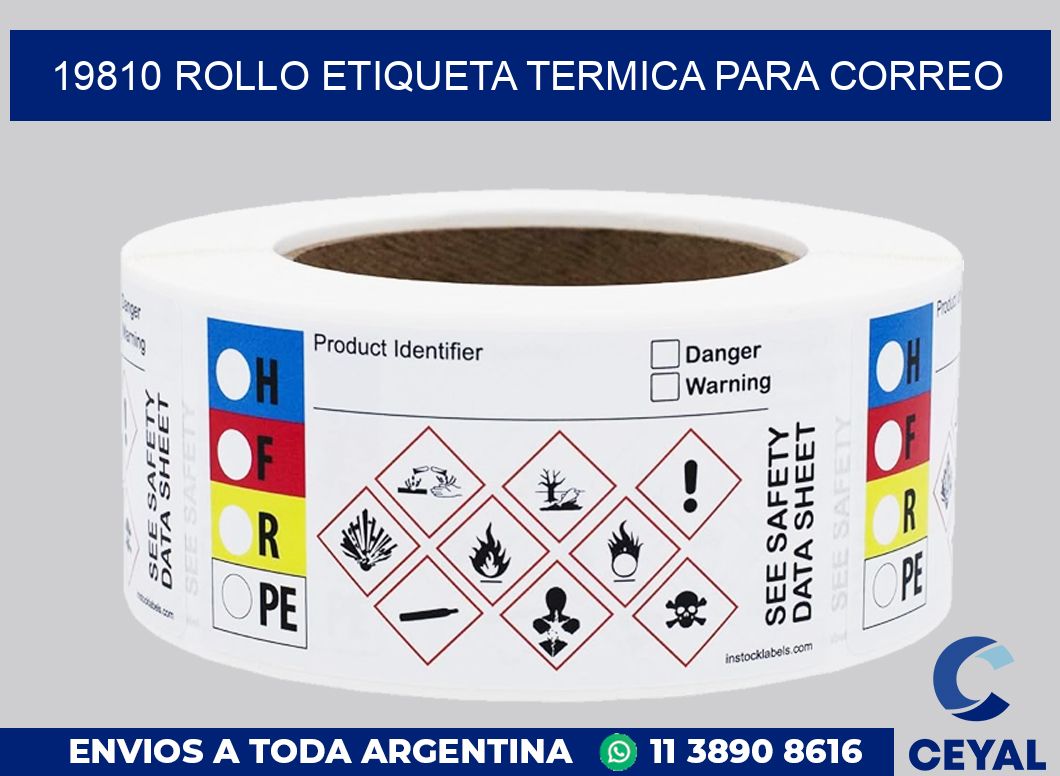 19810 ROLLO ETIQUETA TERMICA PARA CORREO