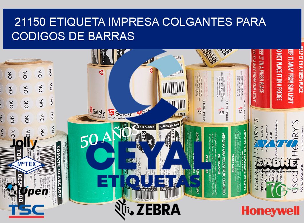 21150 ETIQUETA IMPRESA COLGANTES PARA CODIGOS DE BARRAS