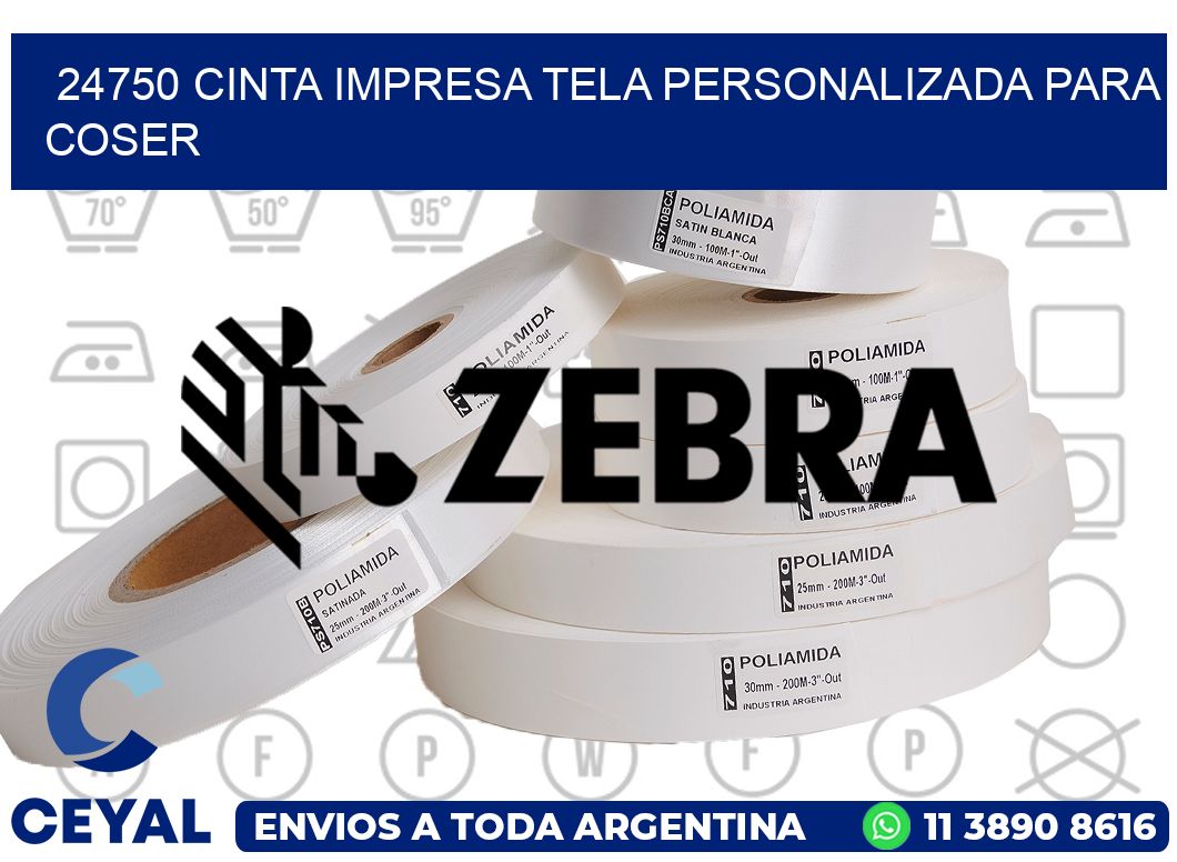 24750 CINTA IMPRESA TELA PERSONALIZADA PARA COSER