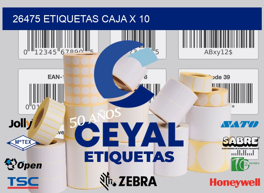 26475 etiquetas caja x 10