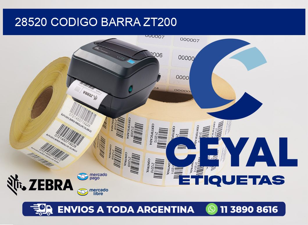 28520 CODIGO BARRA ZT200