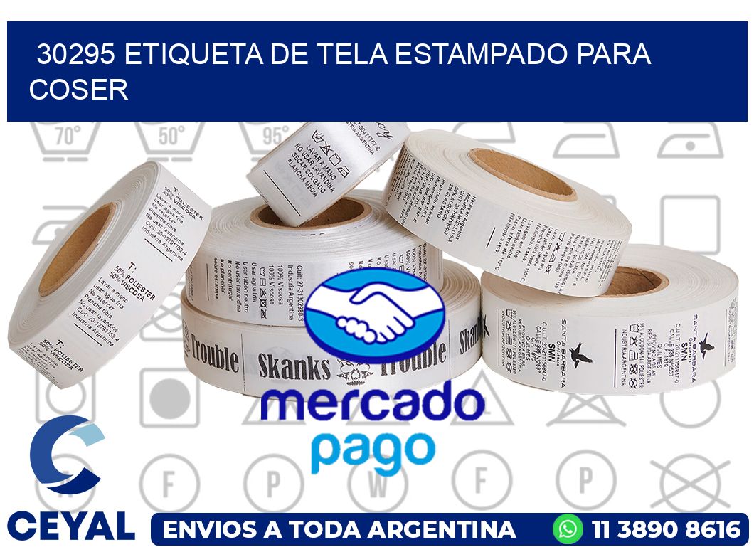 30295 ETIQUETA DE TELA ESTAMPADO PARA COSER