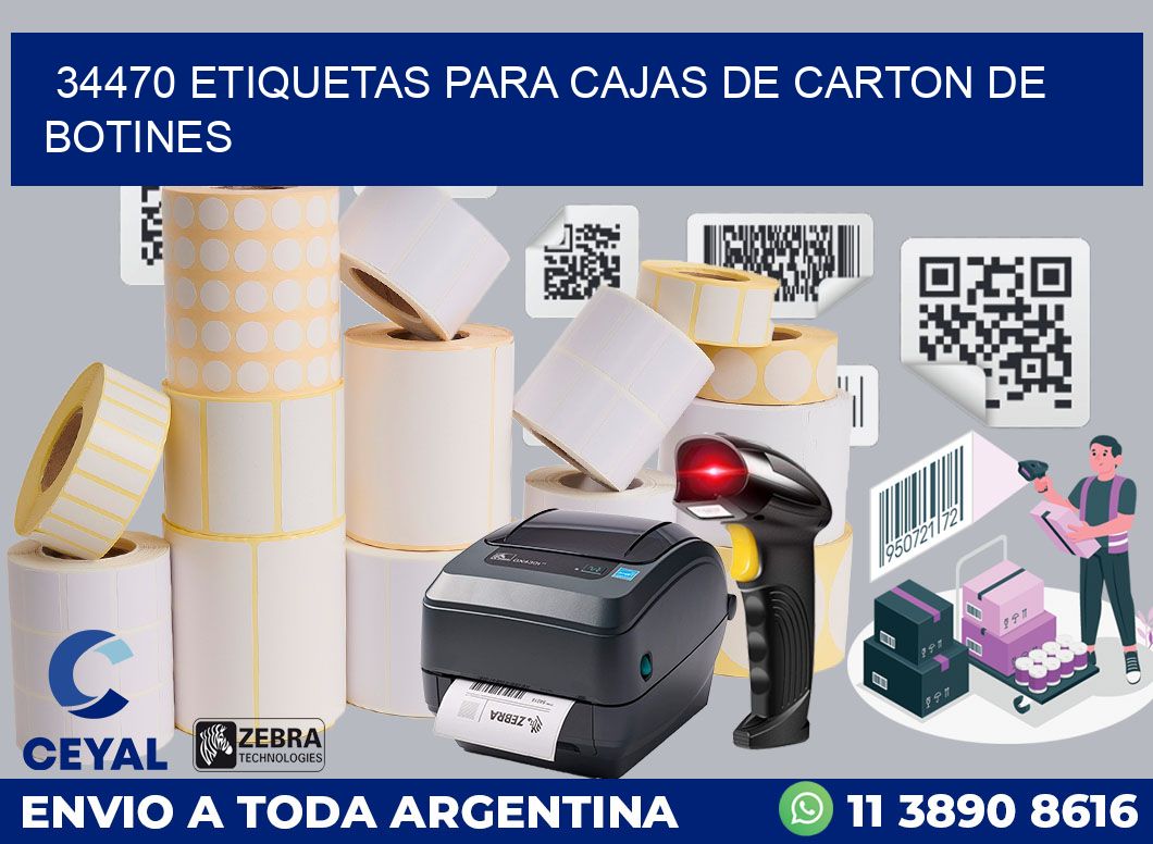 34470 ETIQUETAS PARA CAJAS DE CARTON DE BOTINES