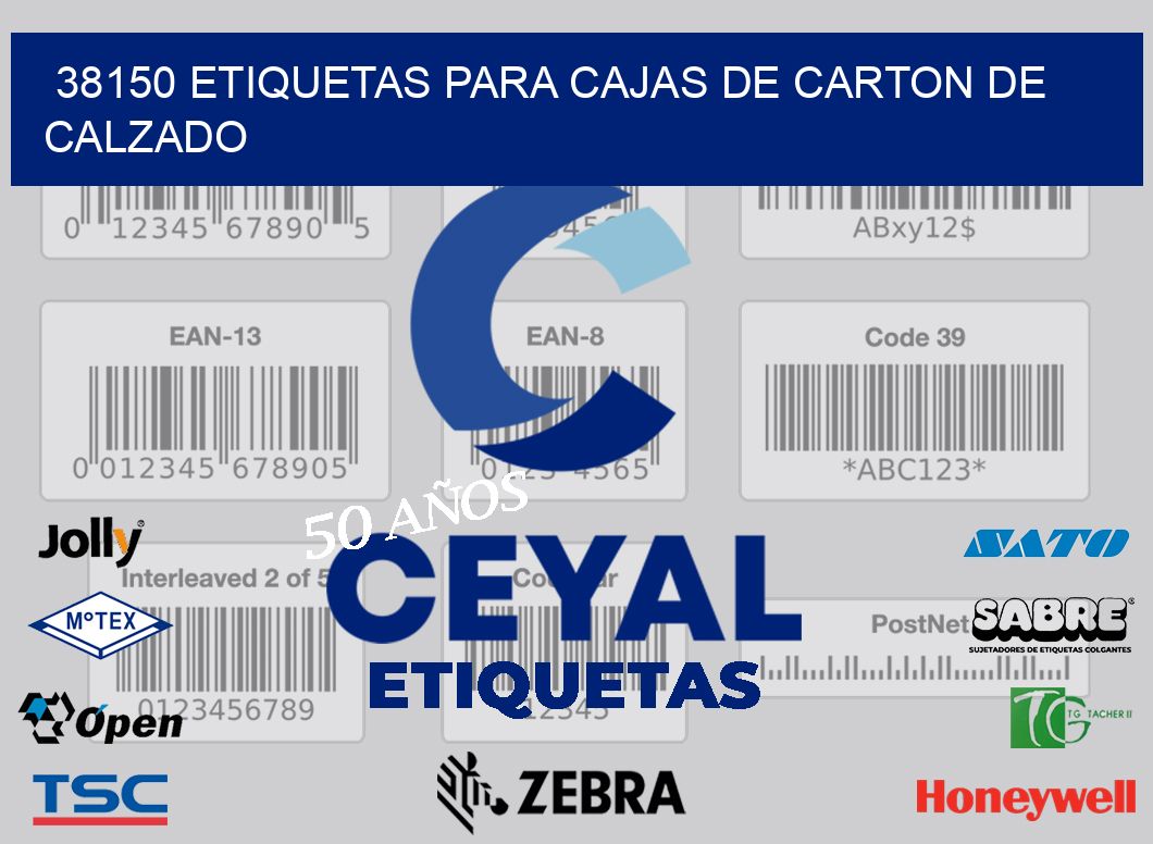 38150 ETIQUETAS PARA CAJAS DE CARTON DE CALZADO