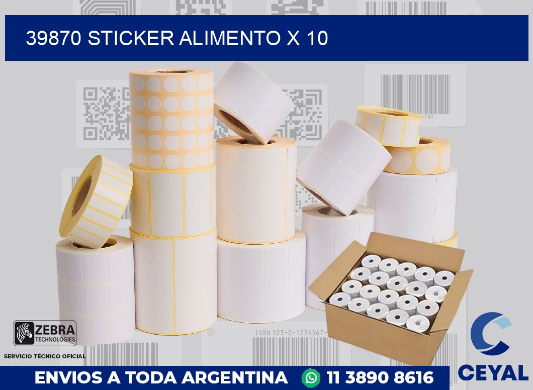 39870 sticker alimento x 10