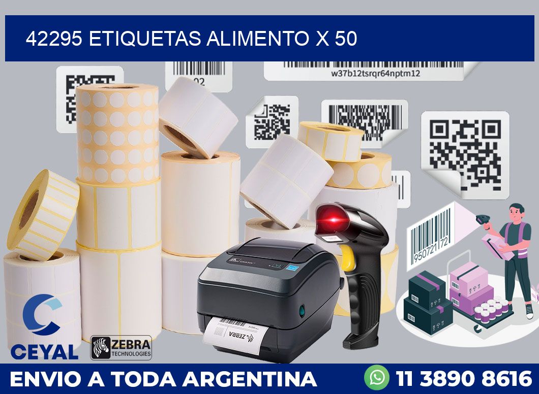 42295 etiquetas alimento x 50