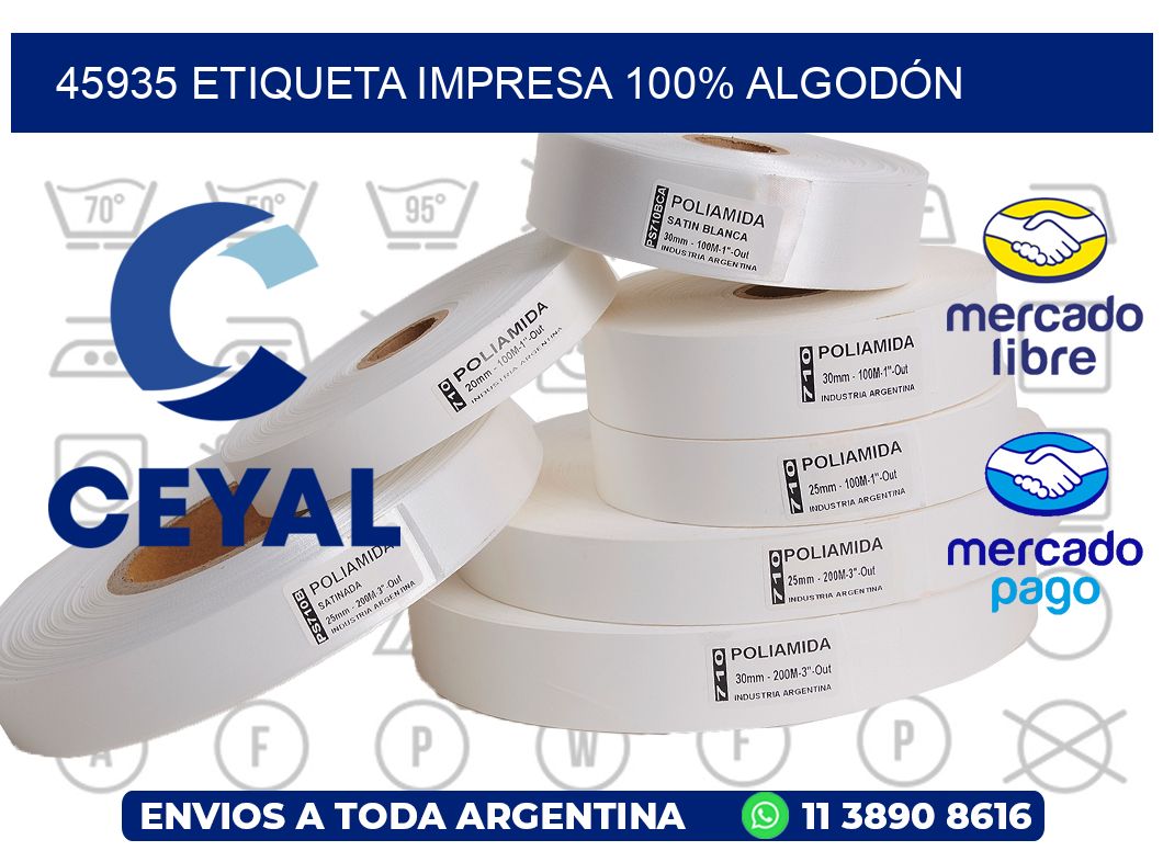 45935 ETIQUETA IMPRESA 100% ALGODÓN