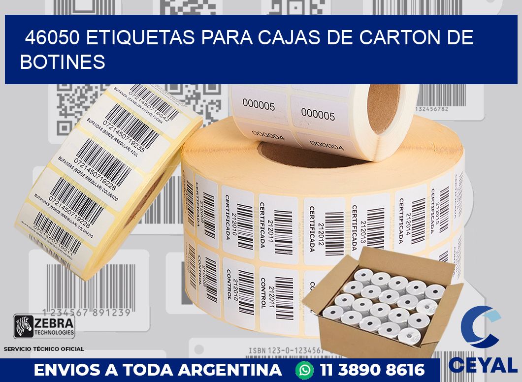 46050 ETIQUETAS PARA CAJAS DE CARTON DE BOTINES