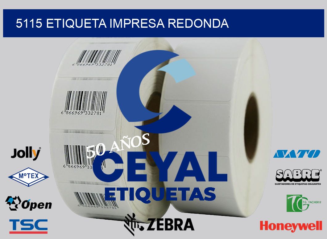 5115 ETIQUETA IMPRESA REDONDA