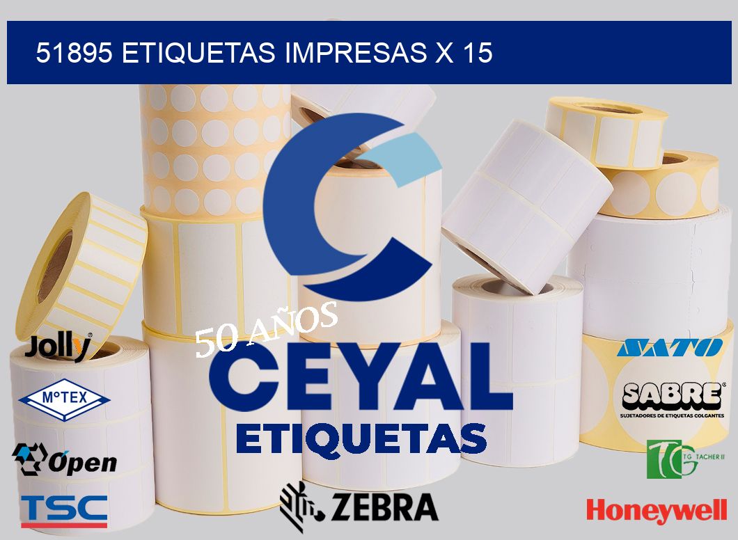 51895 Etiquetas impresas x 15