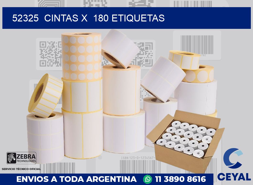 52325  cintas x  180 etiquetas