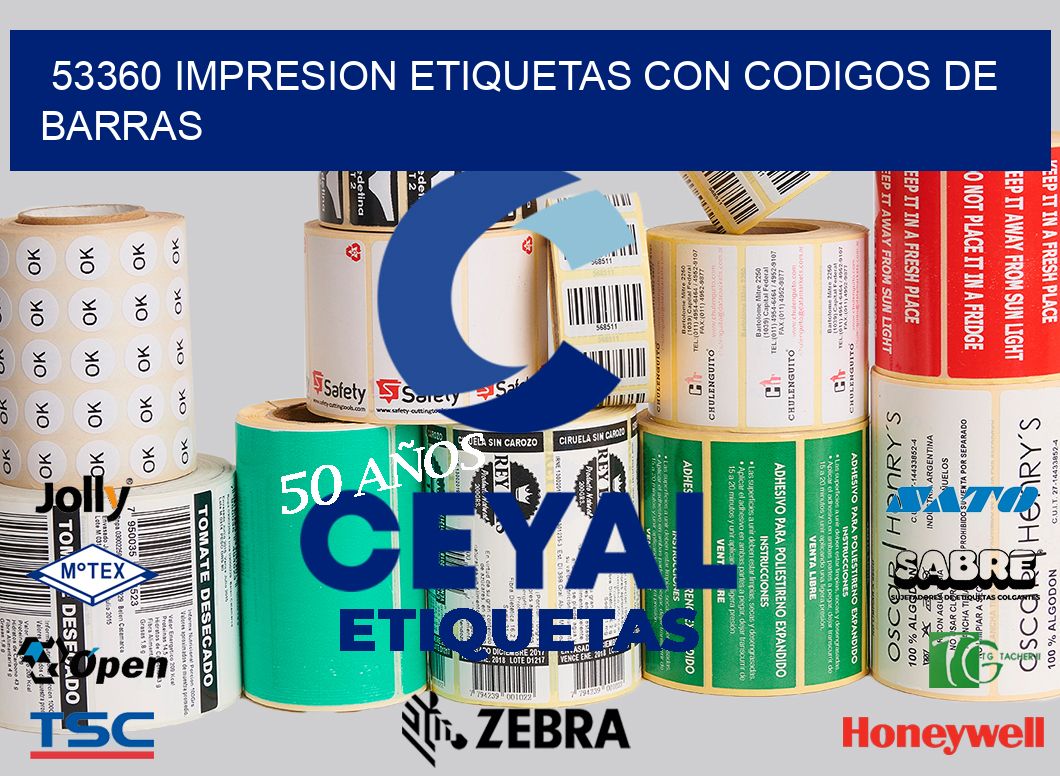 53360 IMPRESION ETIQUETAS CON CODIGOS DE BARRAS