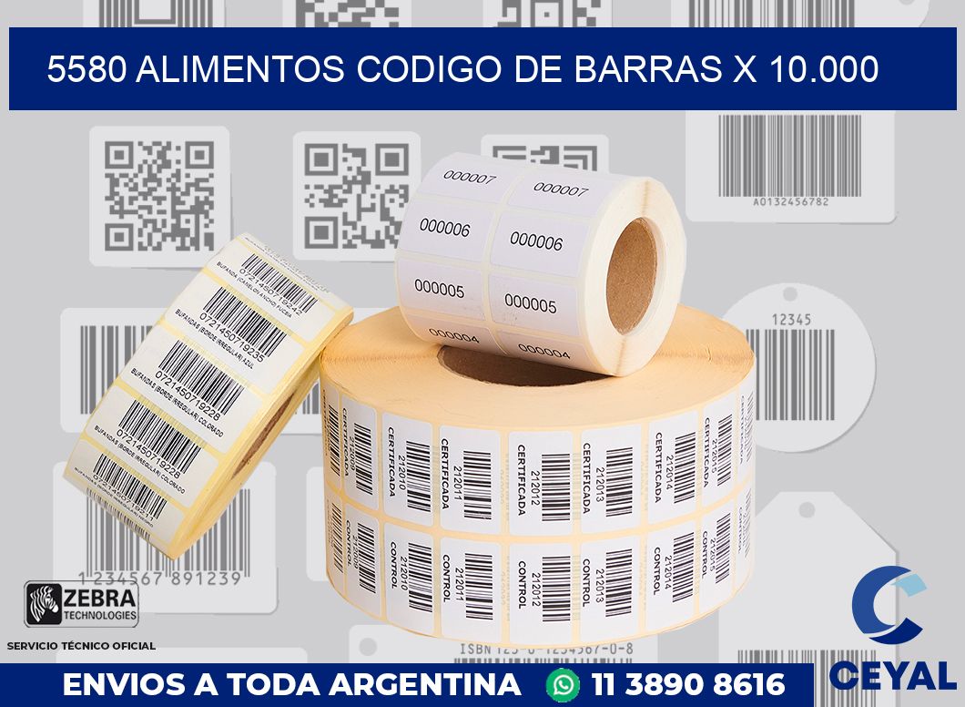 5580 alimentos codigo de barras x 10.000