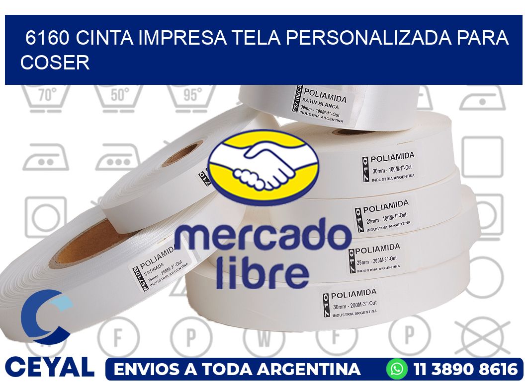 6160 CINTA IMPRESA TELA PERSONALIZADA PARA COSER