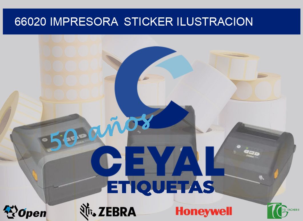 66020 impresora  sticker ilustracion