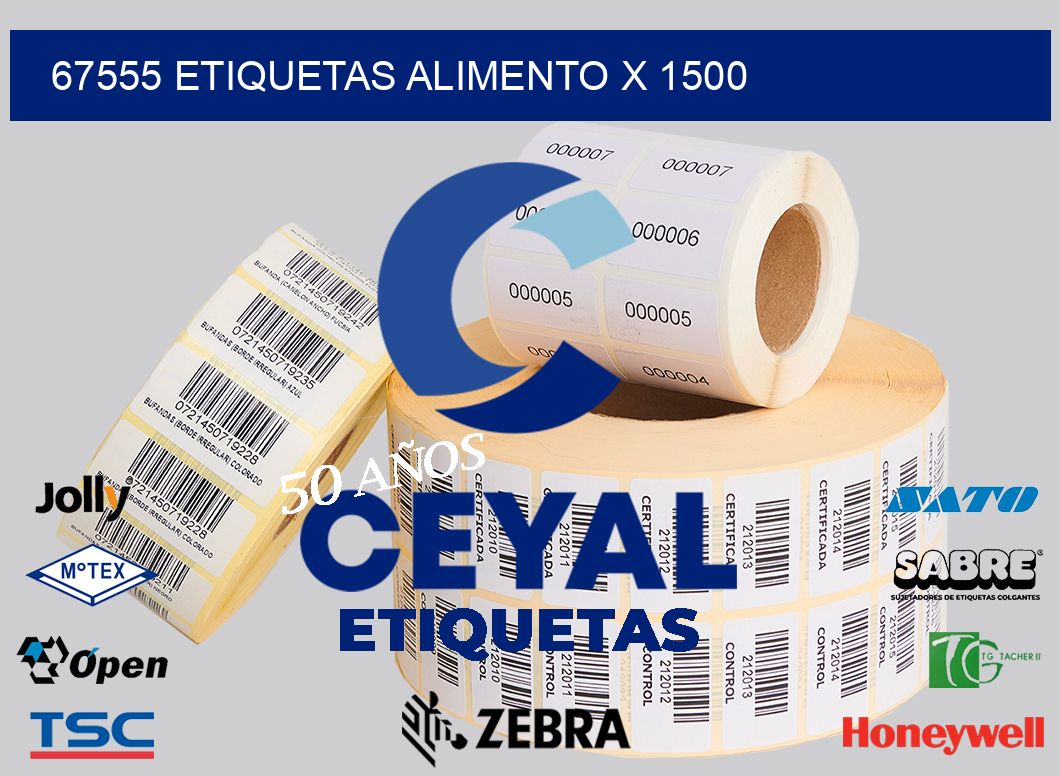 67555 etiquetas alimento x 1500