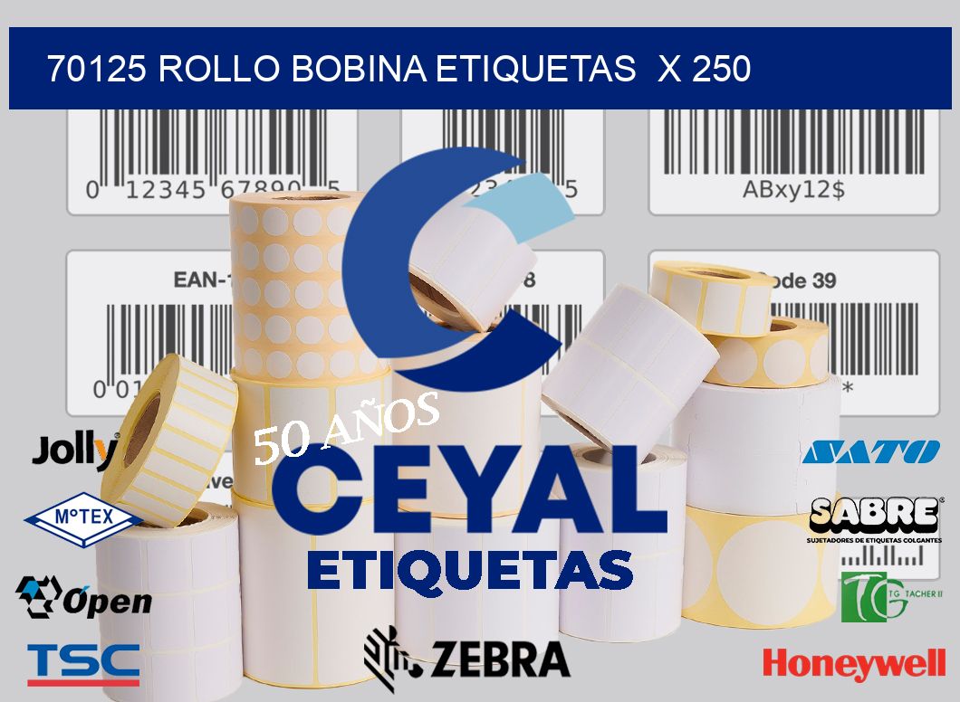 70125 Rollo bobina etiquetas  x 250