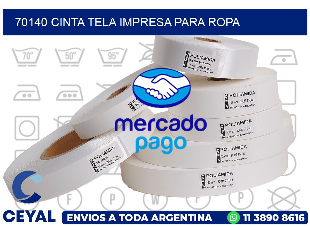 70140 CINTA TELA IMPRESA PARA ROPA