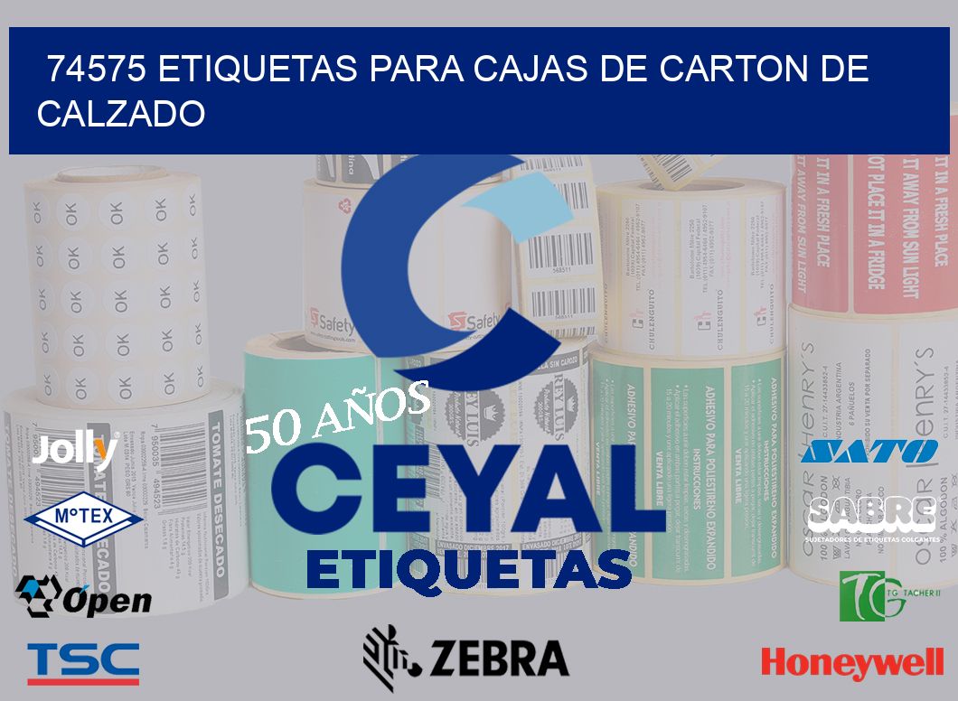 74575 ETIQUETAS PARA CAJAS DE CARTON DE CALZADO