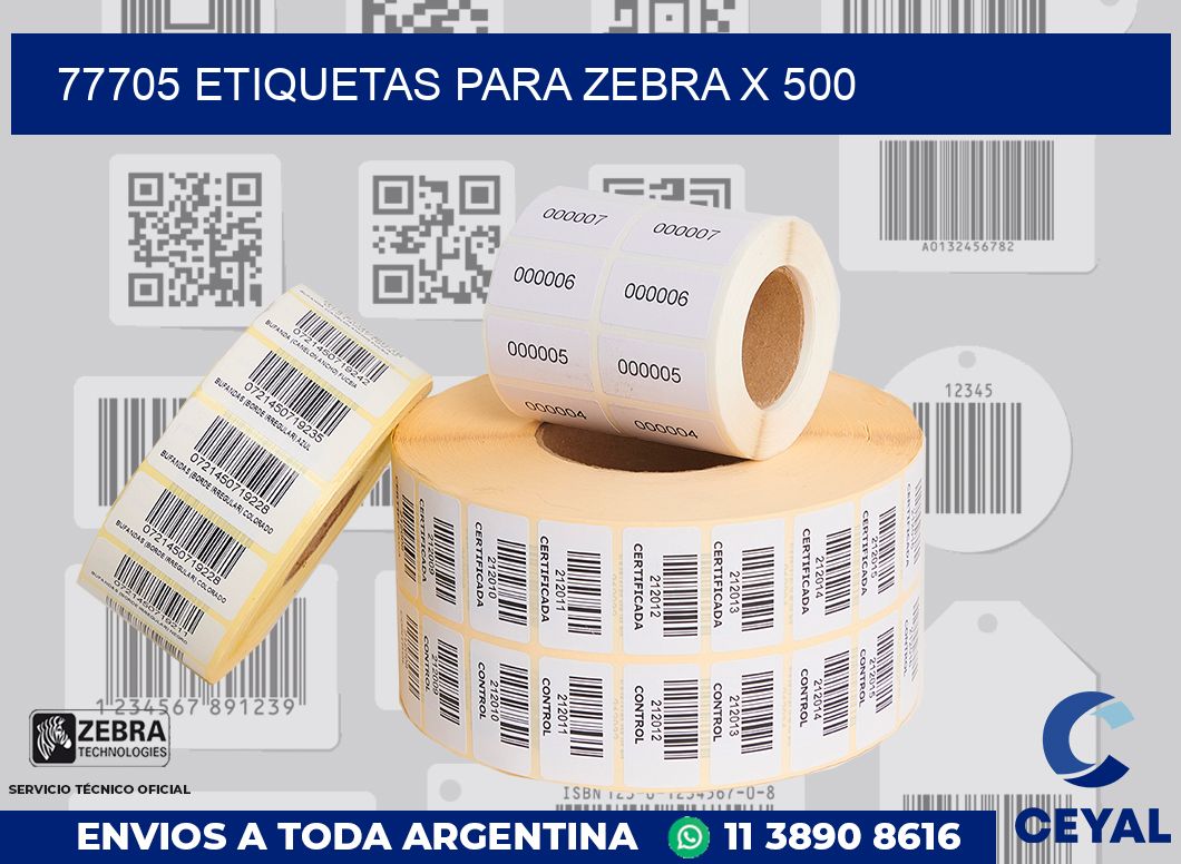 77705 etiquetas para zebra x 500