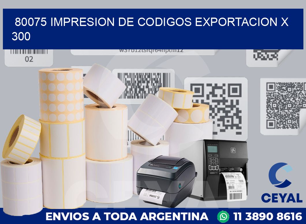 80075 impresion de codigos exportacion x 300