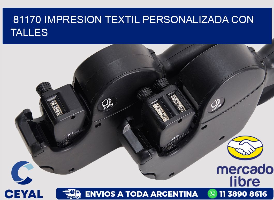 81170 IMPRESION TEXTIL PERSONALIZADA CON TALLES