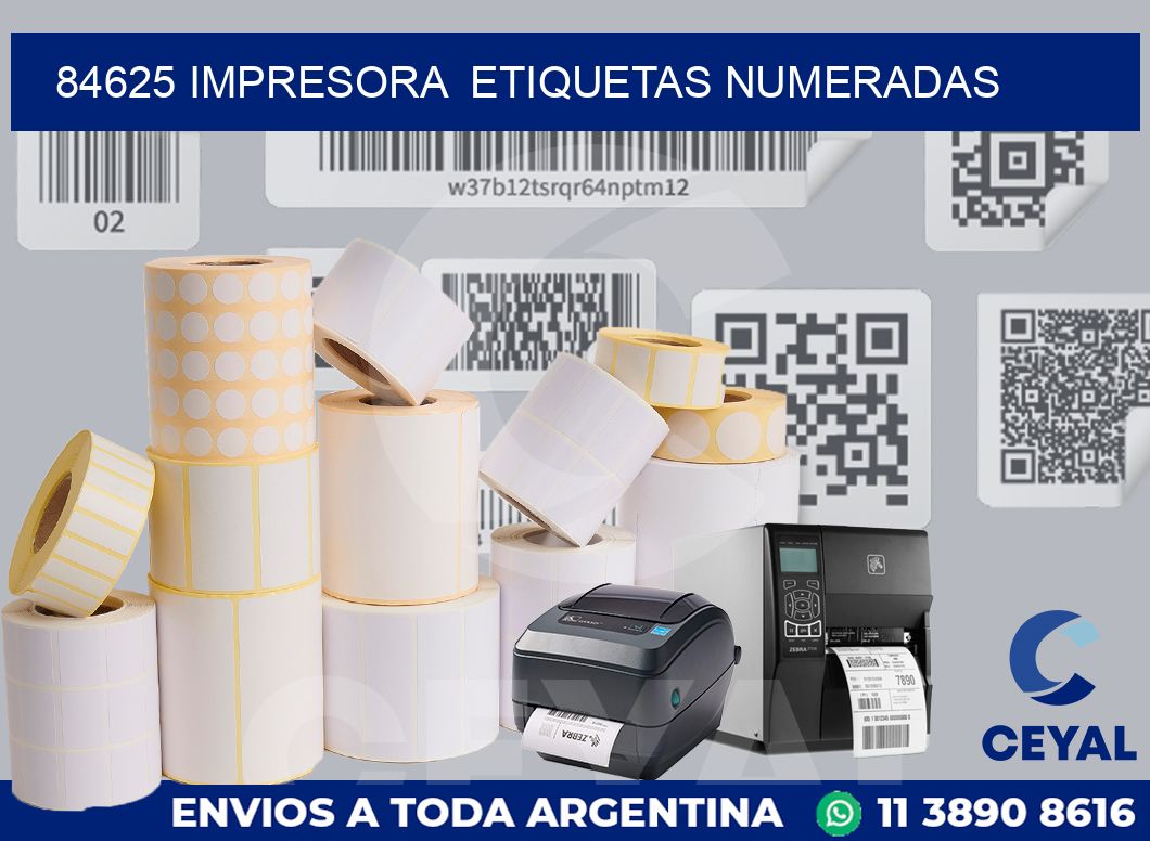 84625 impresora  etiquetas numeradas