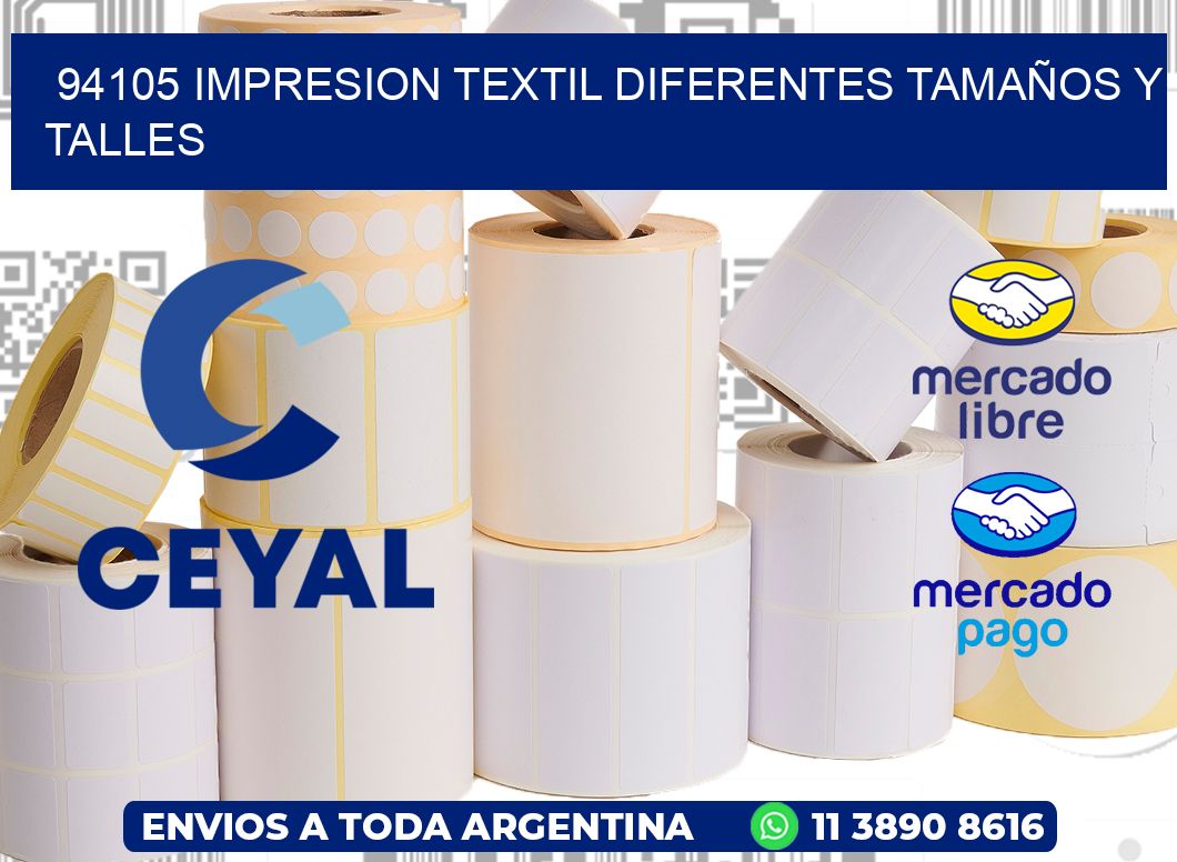 94105 IMPRESION TEXTIL DIFERENTES TAMAÑOS Y TALLES