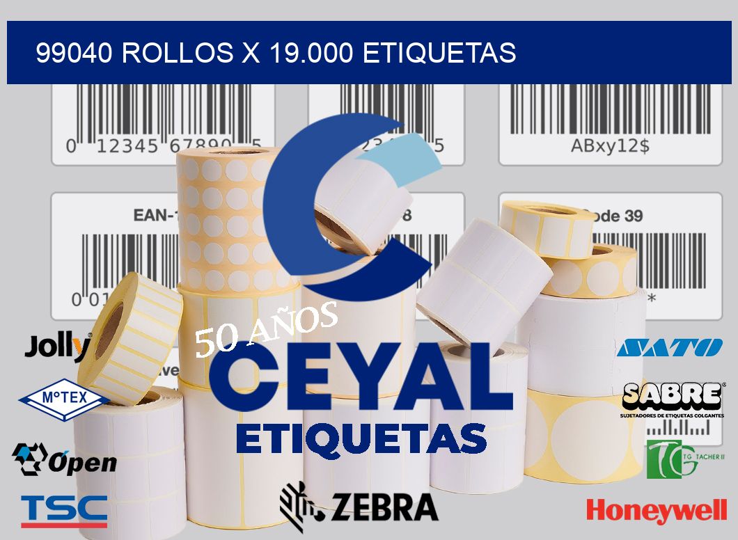 99040 Rollos x 19.000 etiquetas