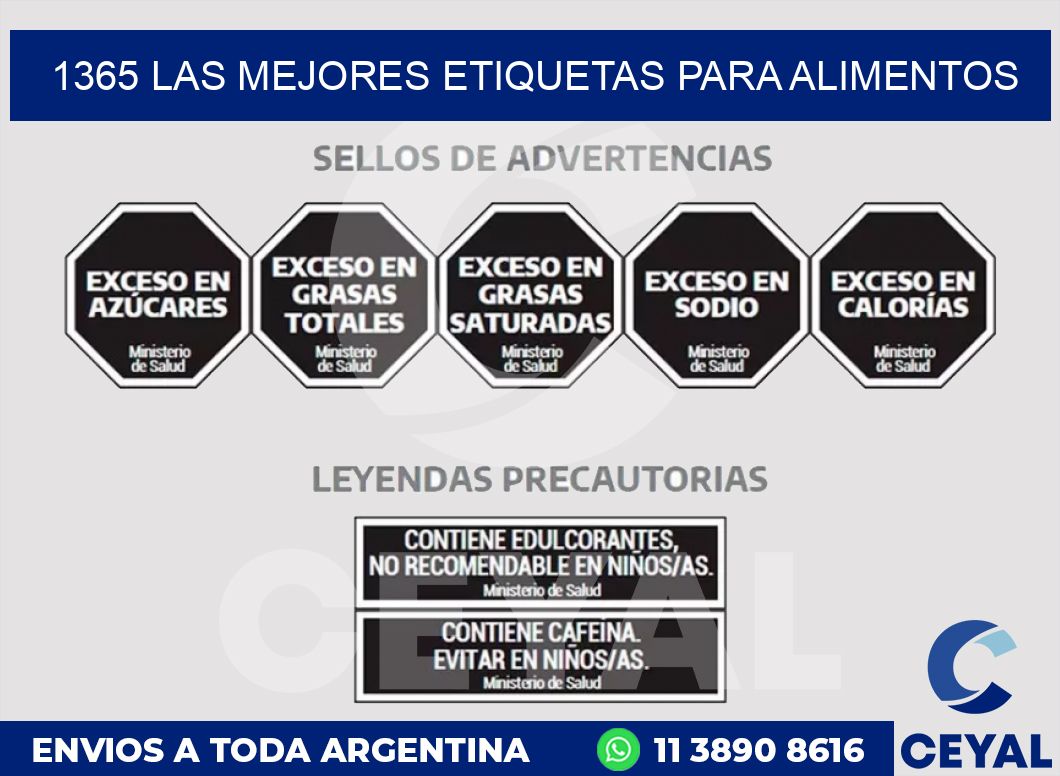 1365 LAS MEJORES ETIQUETAS PARA ALIMENTOS