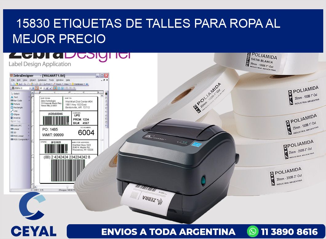 15830 ETIQUETAS DE TALLES PARA ROPA AL MEJOR PRECIO