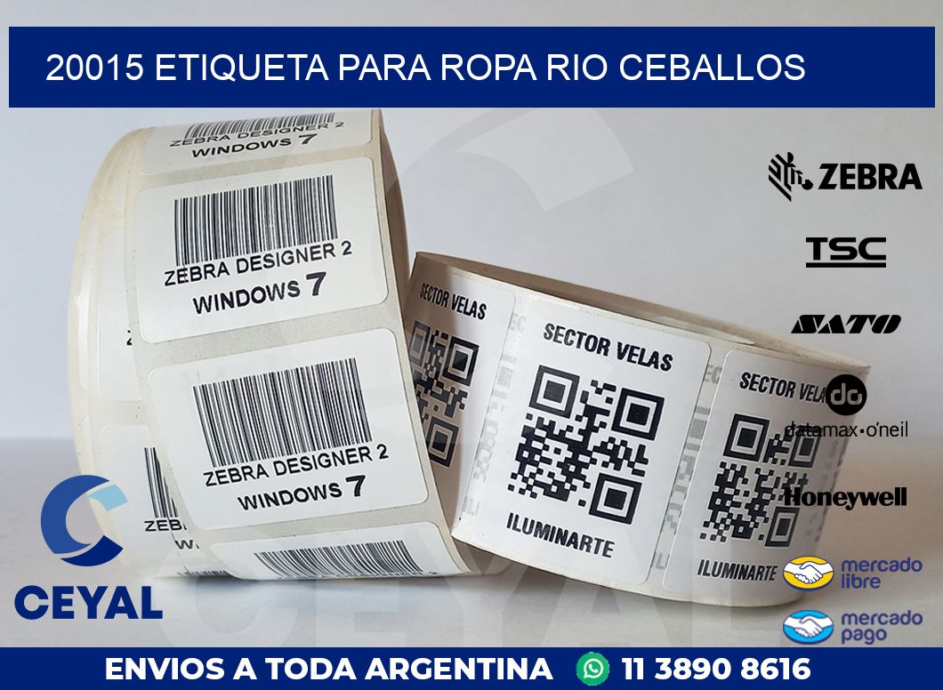 20015 ETIQUETA PARA ROPA RIO CEBALLOS