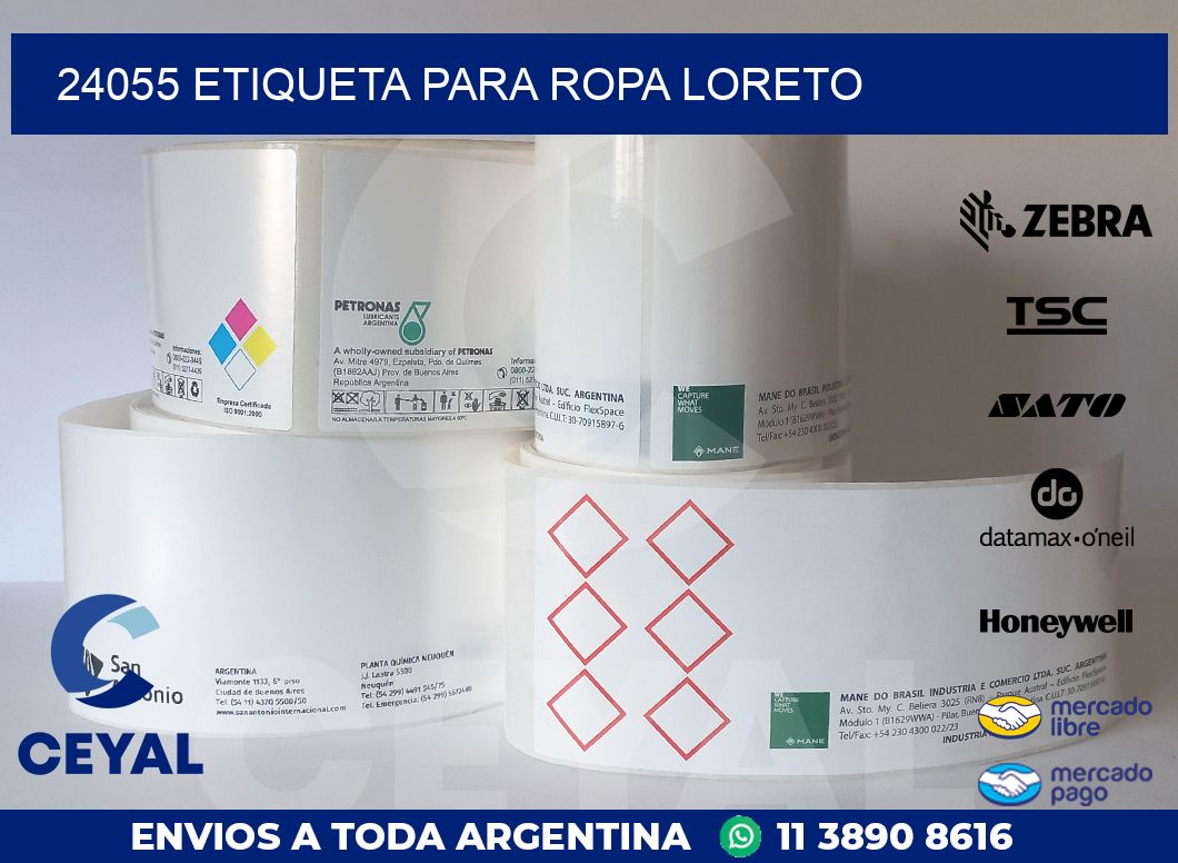 24055 ETIQUETA PARA ROPA LORETO