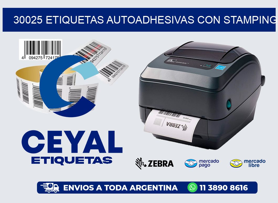 30025 Etiquetas autoadhesivas con stamping