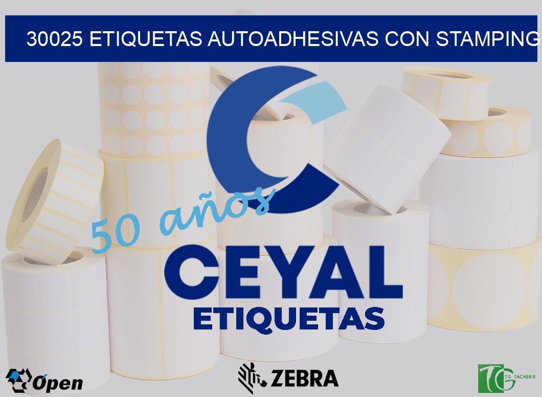 30025 Etiquetas autoadhesivas con stamping