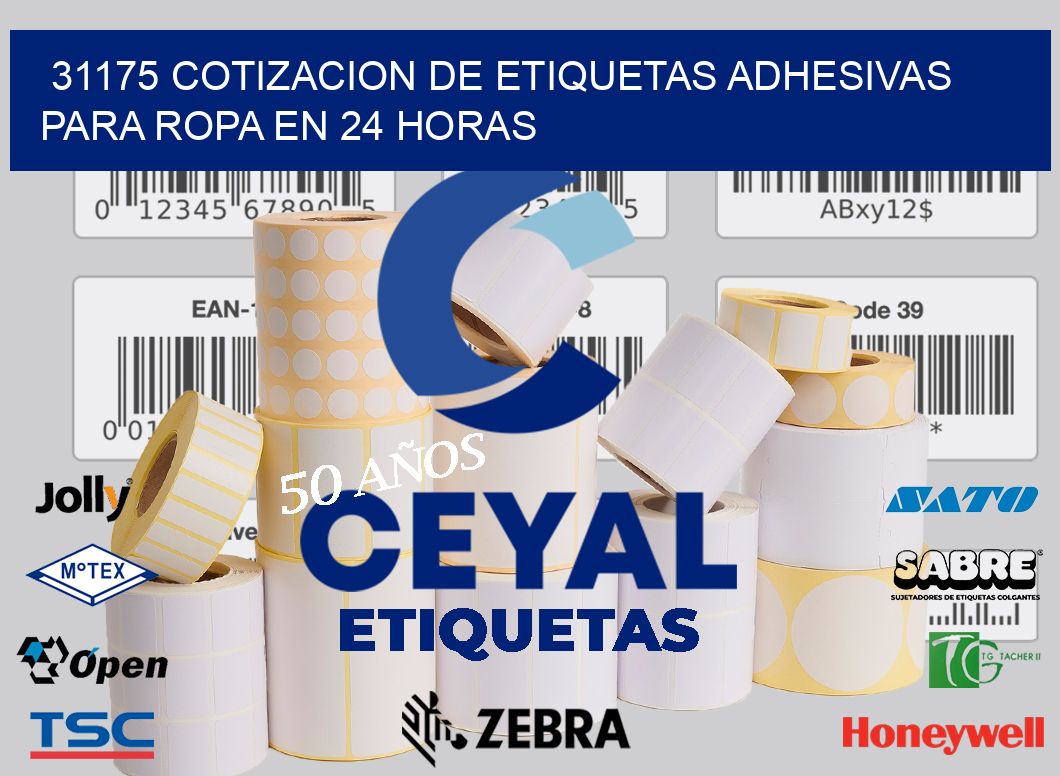 31175 COTIZACION DE ETIQUETAS ADHESIVAS PARA ROPA EN 24 HORAS