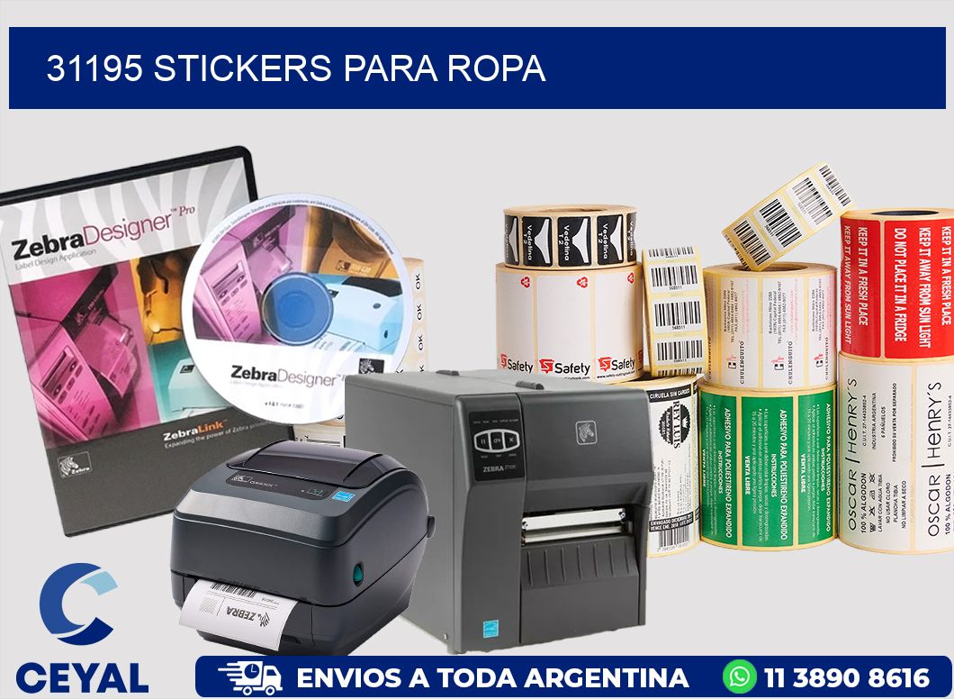 31195 STICKERS PARA ROPA