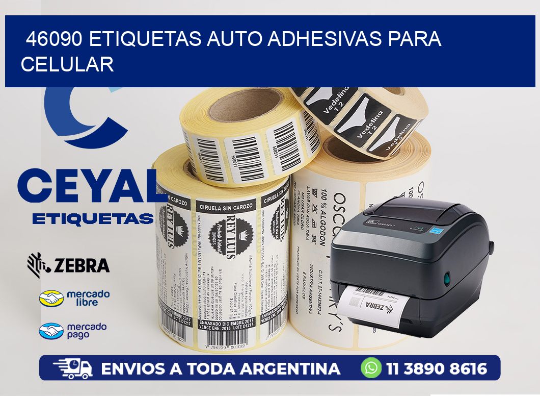 46090 etiquetas auto adhesivas para celular