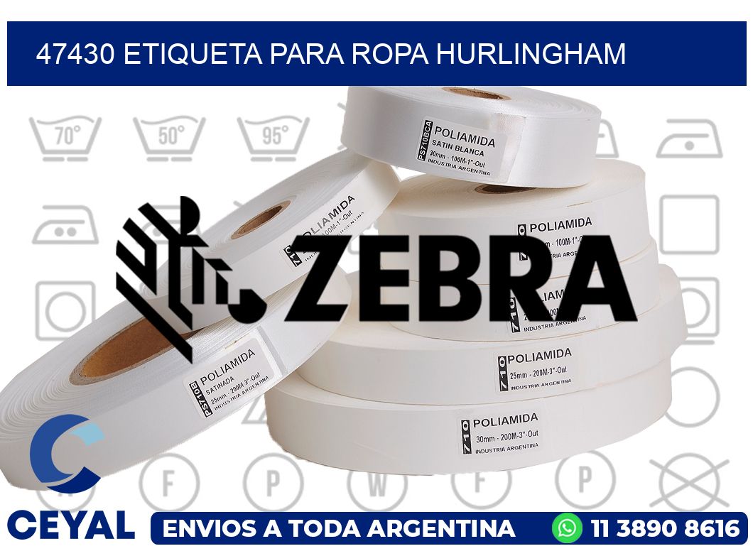 47430 ETIQUETA PARA ROPA HURLINGHAM